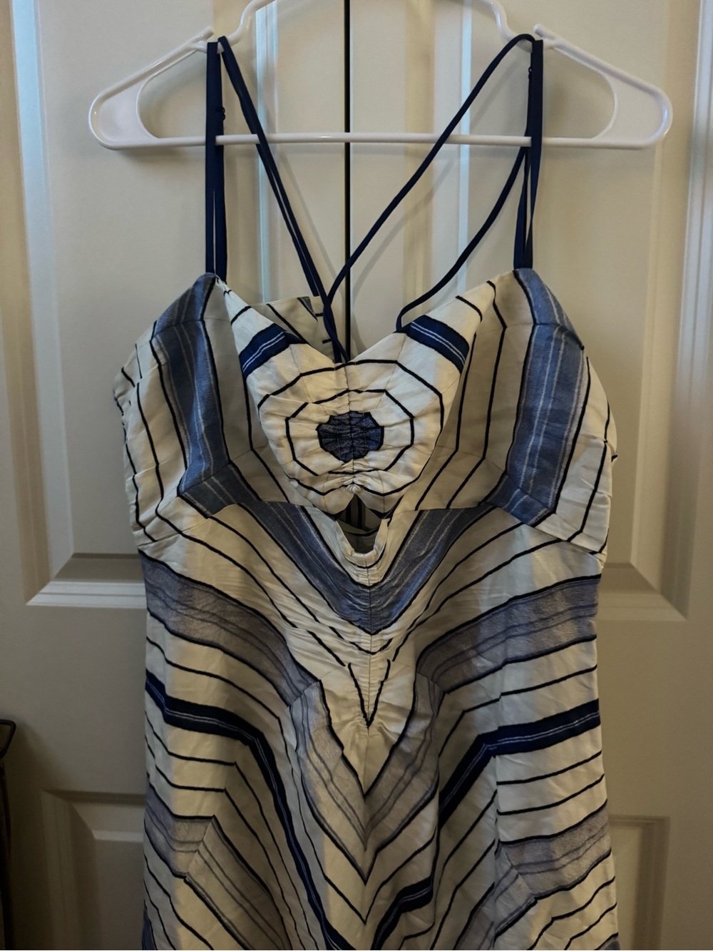 Sandro x Louise Bourgeois Spiral-Motif Maxi Dress   Size 42  = US 10 - Picture 7 of 8